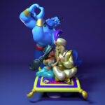 Aladdin and Jasmine figure Magic Carpet Ride Fan Art collectible statue