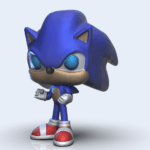Sonic custom Pop Fan Art collectible figure
