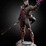 Gambit statue Marvel kinetic energy card