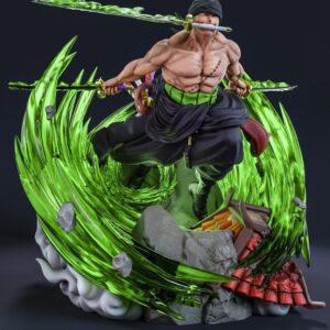 Zoro statue One Piece green energy slash Asura