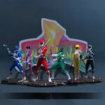 Power Rangers statue set Mighty Morphin team