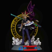 Yami Yugi with Dark Magician anime diorama statue
