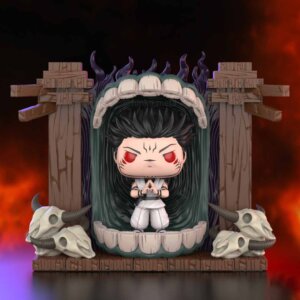 Sukuna Funko Pop custom fan art from Jujutsu Kaisen in throne pose