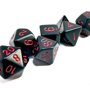 Black Red Dice Set
