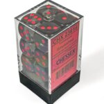 Chessex Translucent Smoke Red 16mm Dice Block 12 d6