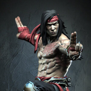 Liu Kang Mortal Kombat statue