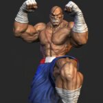 Sagat Street Fighter statue
