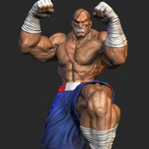 Sagat Street Fighter statue