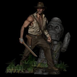 Indiana Jones figure fan art collectible statue