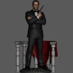 James Bond statue Daniel Craig fan art