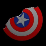 Captain America broken shield