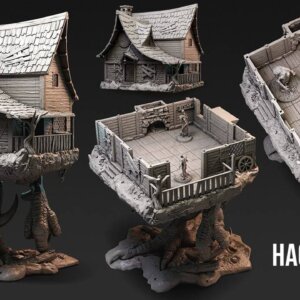Baba Yaga Hag House D&D miniature terrain PLA+ printed
