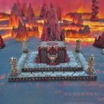 Bloody Sacrificial Altar D&D miniature terrain hand painted
