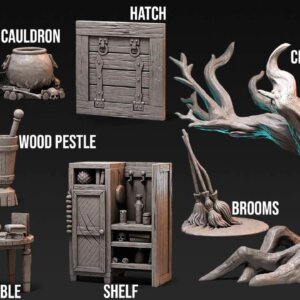 Hag House Props Expansion D&D miniature resin printed