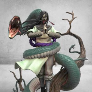 Orochimaru statue Naruto Shippuden fan art